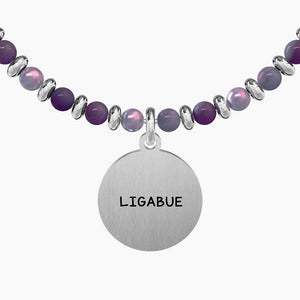 Bracciale da donna in acciaio con sfere e ciondolo tondo Kidult 731578