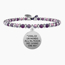Carica l&#39;immagine nel visualizzatore di Gallery, Bracciale da donna in acciaio con sfere e ciondolo tondo Kidult 731578

