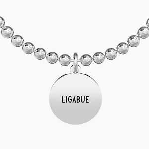 Bracciale da donna in acciaio con sfere e ciondolo tondo Kidult 731579