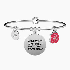 Bracciale da donna in acciaio con ciondoli Innamorati di te... Kidult 731602