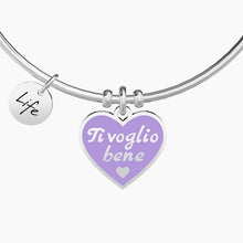 Carica l&#39;immagine nel visualizzatore di Gallery, Bracciale da donna in acciaio con ciondolo cuore Kidult 731609

