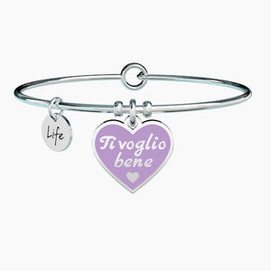 Bracciale da donna in acciaio con ciondolo cuore Kidult 731609