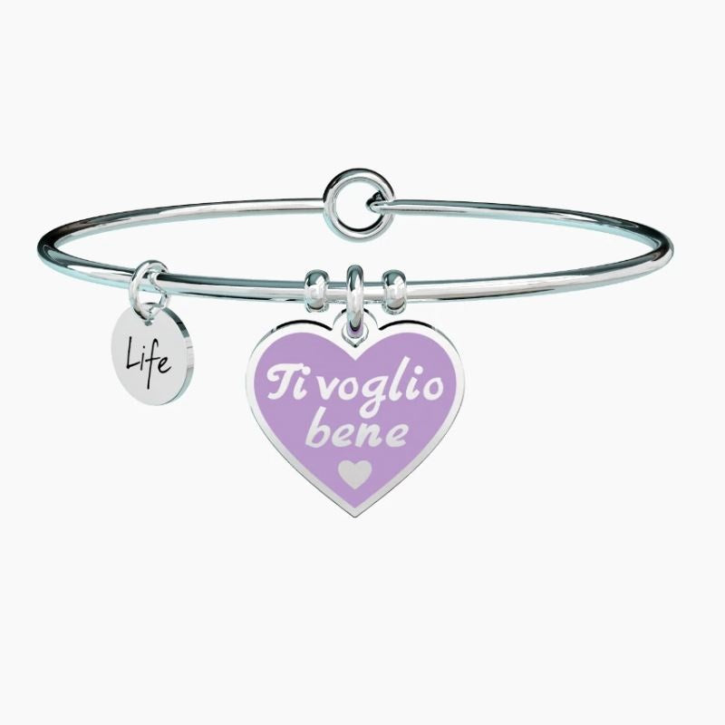Bracciale da donna in acciaio con ciondolo cuore Kidult 731609