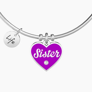 Bracciale da donna in acciaio con ciondolo cuore Sister Kidult 731610