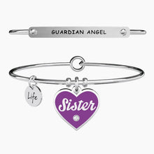 Carica l&#39;immagine nel visualizzatore di Gallery, Bracciale da donna in acciaio con ciondolo cuore Sister Kidult 731610
