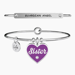 Bracciale da donna in acciaio con ciondolo cuore Sister Kidult 731610