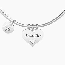 Cargar imagen en el visor de la galería, Pulsera de mujer Fratello Kidult 731618 de acero con colgante de corazón
