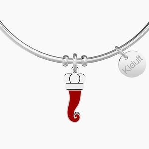 Kidult 731623 women's steel bracelet with croissant pendant