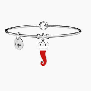 Pulsera de mujer Kidult 731623 de acero con colgante de croissant