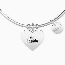 Carica l&#39;immagine nel visualizzatore di Gallery, Bracciale da donna in acciaio con ciondolo cuore My Family Kidult 731629

