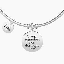 Carica l&#39;immagine nel visualizzatore di Gallery, Bracciale da donna in acciaio con ciondolo tondo I veri sognatori... Kidult 731630
