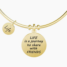 Carica l&#39;immagine nel visualizzatore di Gallery, Bracciale da donna in acciaio oro giallo con ciondolo tondo Vita Kidult 731640
