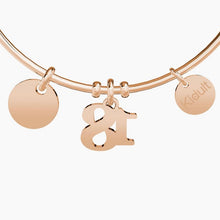 Carica l&#39;immagine nel visualizzatore di Gallery, Bracciale da donna in acciaio oro rosa con ciondoli 18° Kidult 731663

