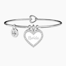 Carica l&#39;immagine nel visualizzatore di Gallery, Bracciale da donna in acciaio con ciondolo cuore BRIDE Kidult 731693
