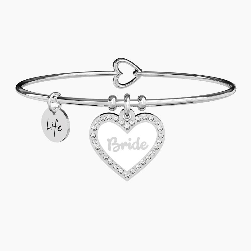 Bracciale da donna in acciaio con ciondolo cuore BRIDE Kidult 731693