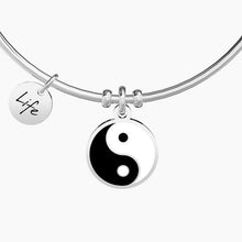 Carica l&#39;immagine nel visualizzatore di Gallery, Bracciale da donna in acciaio con ciondolo tondo Yin e Yang Kidult 731703
