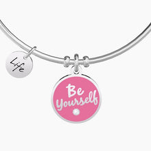 Carica l&#39;immagine nel visualizzatore di Gallery, Bracciale da donna in acciaio con ciondolo tondo Be yourself Kidult 731709
