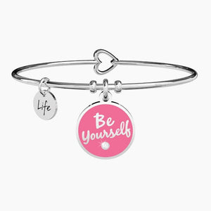 Bracciale da donna in acciaio con ciondolo tondo Be yourself Kidult 731709