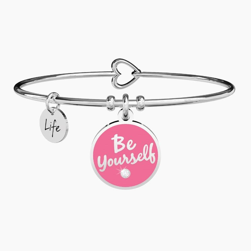 Bracciale da donna in acciaio con ciondolo tondo Be yourself Kidult 731709