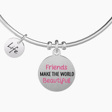 Cargar imagen en el visor de la galería, Pulsera de mujer de acero con colgante redondo Friends... Kidult 731722
