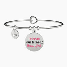 Cargar imagen en el visor de la galería, Pulsera de mujer de acero con colgante redondo Friends... Kidult 731722
