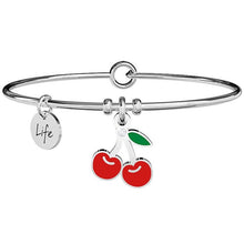 Load image into Gallery viewer, Women&#39;s steel bracelet with cherry pendant Kidult 731745
