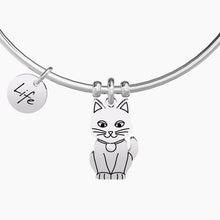 Carica l&#39;immagine nel visualizzatore di Gallery, Bracciale da donna in acciaio con ciondolo Gatto Kidult 731757
