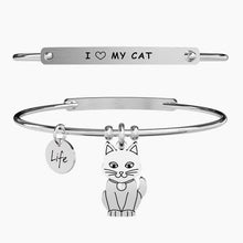 Carica l&#39;immagine nel visualizzatore di Gallery, Bracciale da donna in acciaio con ciondolo Gatto Kidult 731757

