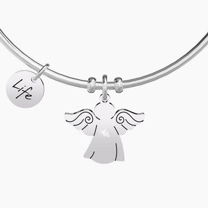 Women's steel bracelet with Angel pendant Kidult 731760