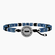 Cargar imagen en el visor de la galería, Pulsera de Hombre Be Yourself Kidult con Cubos de Turquesa 731777
