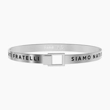 Carica l&#39;immagine nel visualizzatore di Gallery, Bracciale rigido da uomo in acciaio Siamo nati soli, siamo cresciuti... Kidult 731793
