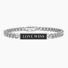 Cargar imagen en el visor de la galería, Kidult 731806 LOVE WINS Pulsera de hombre de acero con cadena
