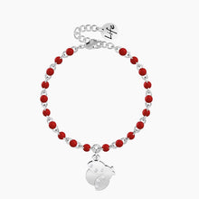 Carica l&#39;immagine nel visualizzatore di Gallery, Bracciale da donna in acciaio con catena rolò e ciondolo coccinella Kidult 731824
