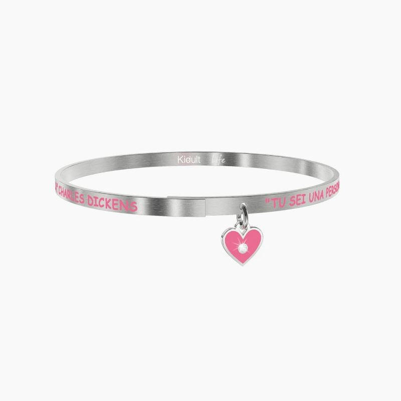 Bracciale rigido da donna in acciaio Tu sei una persona... Kidult 731862
