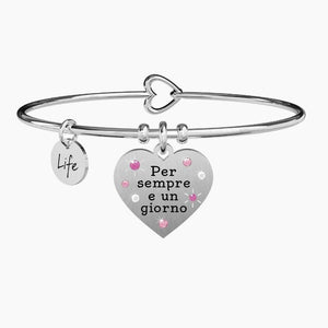 Women's steel bracelet with Heart pendant Forever and... Kidult 731872