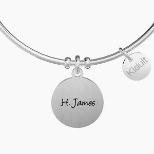 Women's steel bracelet with round pendant Live all your life... Kidult 731877