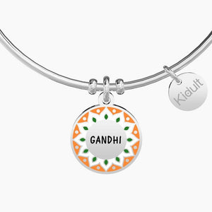 Bracciale da donna in acciaio ciondolo tondo Be the change you wish... Kidult 731884
