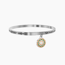 Carica l&#39;immagine nel visualizzatore di Gallery, Bracciale rigido da donna in acciaio Un pianeta migliore è un sogno... Kidult 731886
