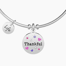 Cargar imagen en el visor de la galería, Pulsera de mujer Thankful Kidult 731892 de acero con colgante redondo
