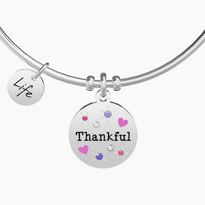 Pulsera de mujer Thankful Kidult 731892 de acero con colgante redondo