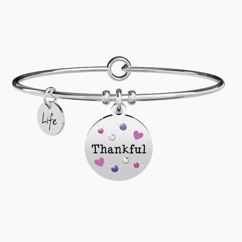 Pulsera de mujer Thankful Kidult 731892 de acero con colgante redondo