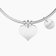 Carica l&#39;immagine nel visualizzatore di Gallery, Bracciale da donna in acciaio ciondolo cuore Mom loves you Kidult 731902
