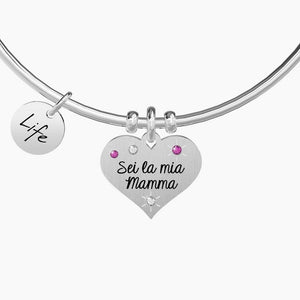 Bracciale da donna in acciaio ciondolo cuore Sei la mia mamma Kidult 731903