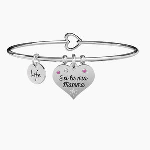 Bracciale da donna in acciaio ciondolo cuore Sei la mia mamma Kidult 731903