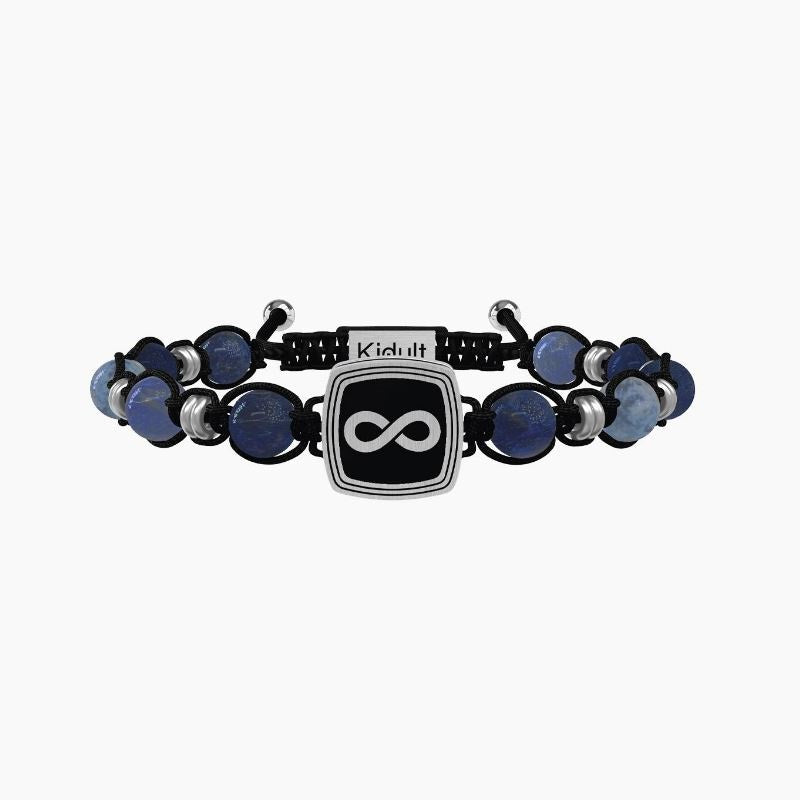 Pulsera de hombre Kidult Infinite con anillos de dumortierita 731914