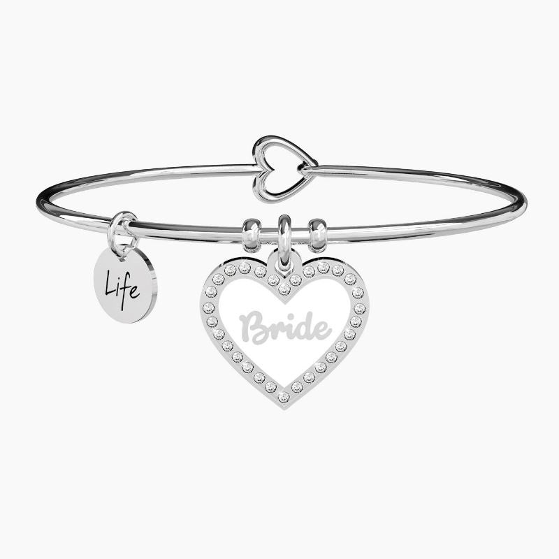Bracciale da donna in acciaio ciondolo cuore Bride Kidult 731921