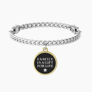 Bracciale da donna in acciaio ciondolo tondo "comfort fit" Kidult 731922