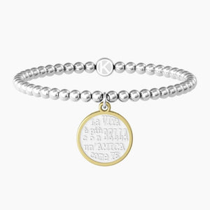 Bracciale da donna in acciaio con sfere ciondolo tondo Amica Kidult 731923