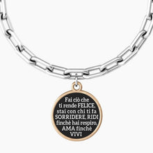 Carica l&#39;immagine nel visualizzatore di Gallery, Bracciale da donna in acciaio ciondolo tondo &quot;comfort fit&quot; Kidult 731924
