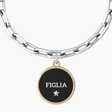 Carica l&#39;immagine nel visualizzatore di Gallery, Bracciale da donna in acciaio ciondolo tondo &quot;comfort fit&quot; Kidult 731924

